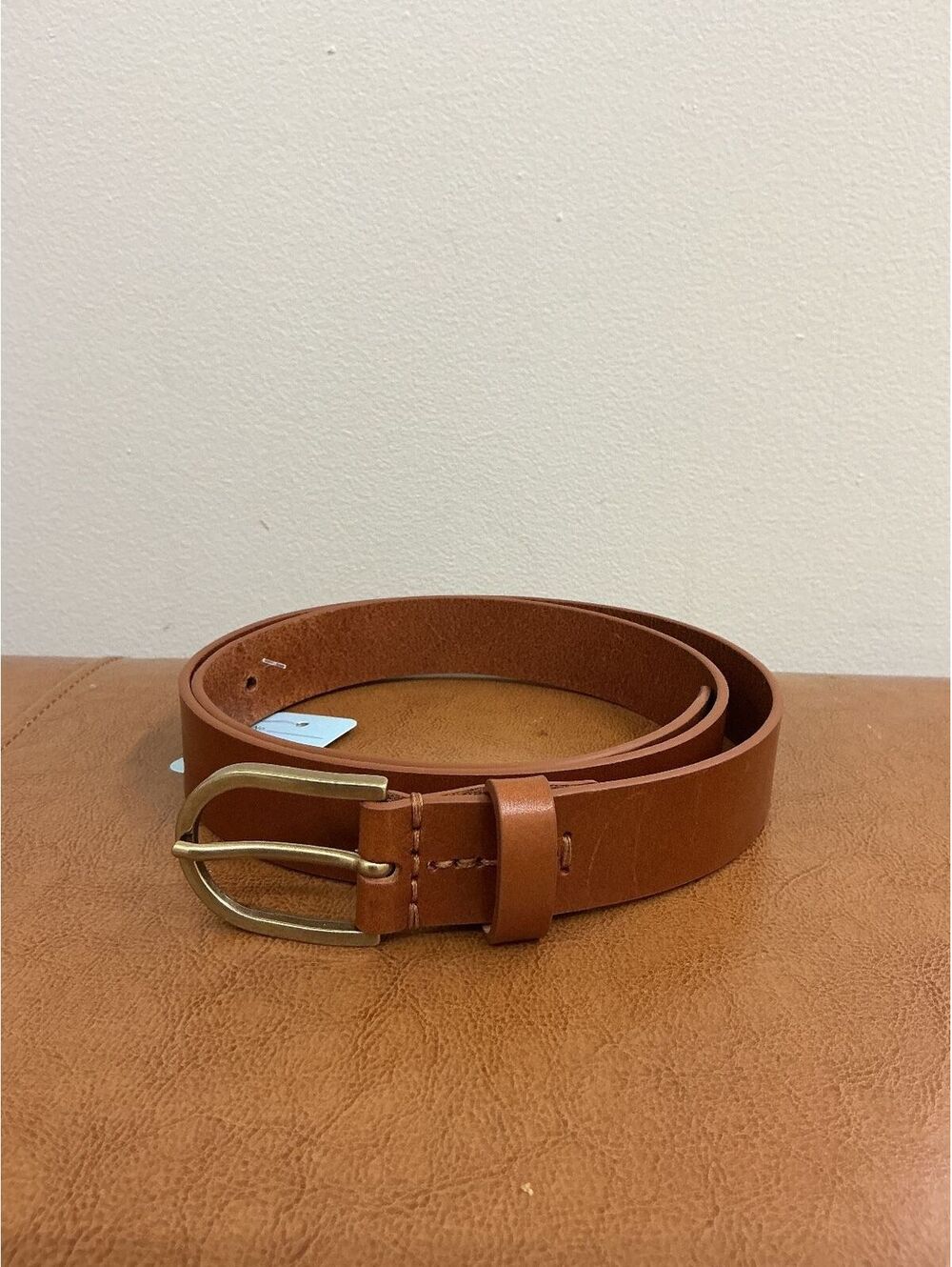 AG jeans Siena Classic brown Belt polished 100% Leather Made in Italy